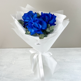Букет из синих французских роз