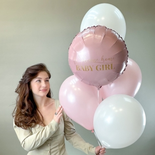 Связка шаров "На рождение девочки"