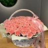 Корзина из 151 нежно-розового диантуса