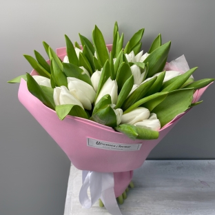 Весенняя нежность - 25 тюльпанов