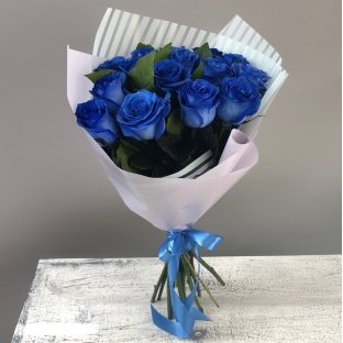 Гипноз - букет из 15 синих роз