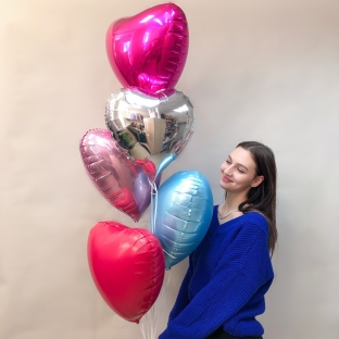 Связка шаров "Любовь в воздухе"
