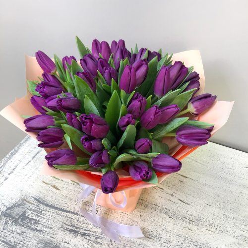 Ночь нежна - 51 фиолетовый тюльпан