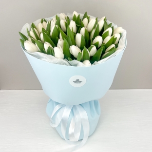 Летний дождь -  51 белый тюльпан