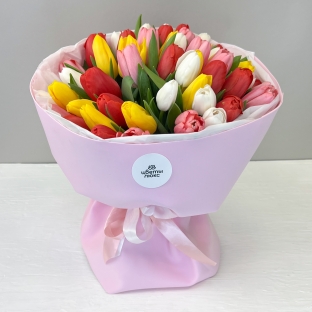 Радуга - 51 разноцветный тюльпан