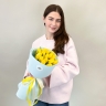 Букет "Капель" из 15 желтых тюльпанов