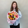Букет "Радуга" из 51 тюльпана