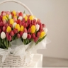 Идеал - 201 тюльпан в корзине